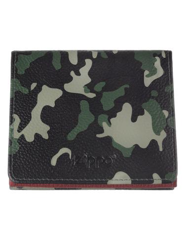 PORTEFEUILLE CAMOUFLAGE VERT AVEC PORTE-MONNAIE ZIPPO