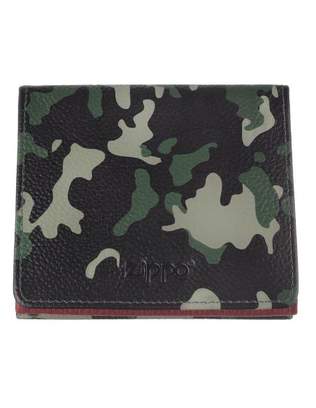 CARTEIRA DE CAMUFLAGEM VERDE COM PORTA-MOEDAS ZIPPO
