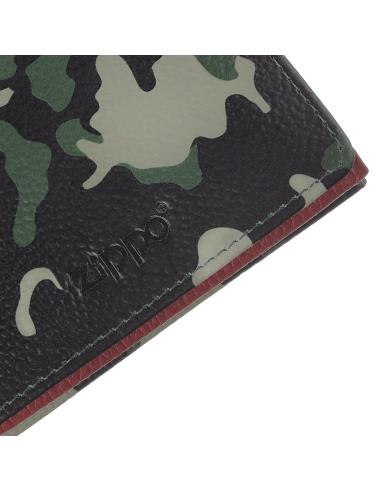 GREEN CAMOUFLAGE WALLET WITH COIN PURSE ZIPPO
