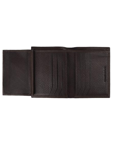 PORTEFEUILLE TRIFOLD EN CUIR BRUN ZIPPO