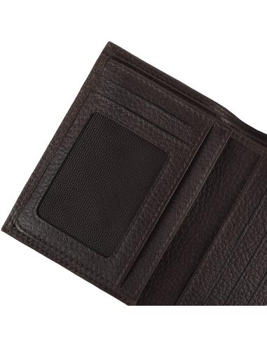 BROWN LEATHER TRIFOLD WALLET BY ZIPPO