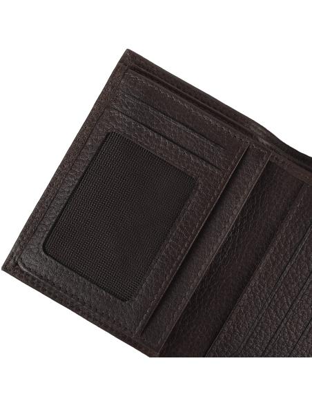 PORTEFEUILLE TRIFOLD EN CUIR BRUN ZIPPO