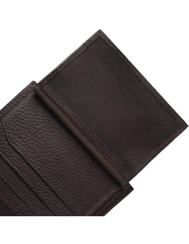 PORTEFEUILLE TRIFOLD EN CUIR BRUN ZIPPO
