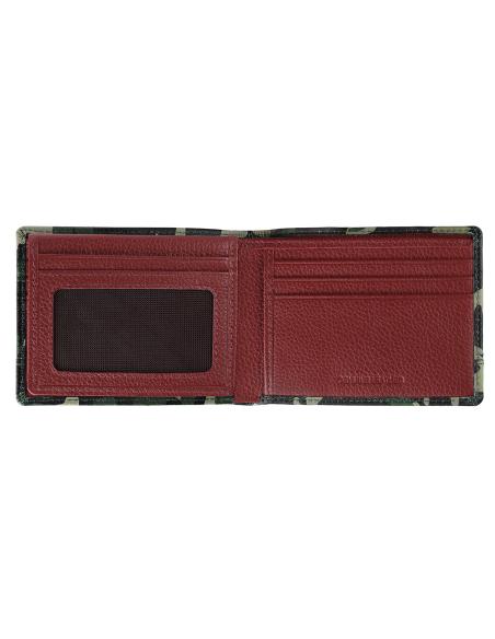 TRIFOLD WALLET GREEN CAMOUFLAGE LEATHER BY ZIPPO