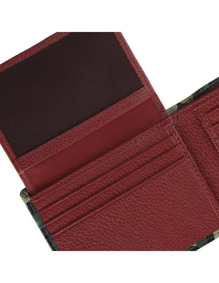 PORTEFEUILLE TRIFOLD CAMOUFLAGE VERT ZIPPO CUIR