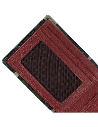 PORTEFEUILLE TRIFOLD CAMOUFLAGE VERT ZIPPO CUIR