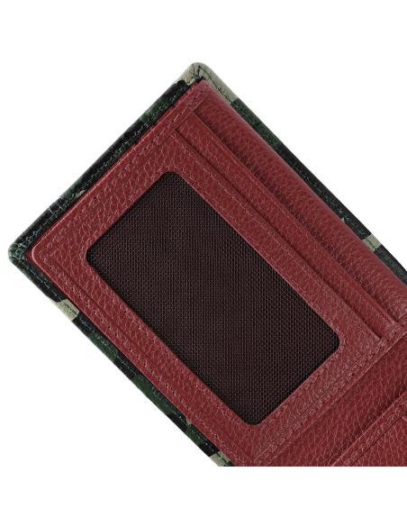TRIFOLD WALLET GREEN CAMOUFLAGE LEATHER BY ZIPPO