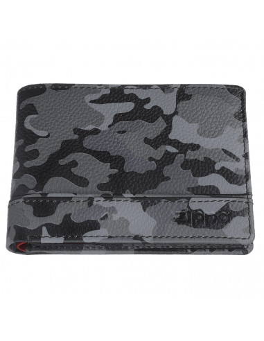 LEATHER TRIFOLD WALLET IN CAMOUFLAGE GRAY BY ZIPPO