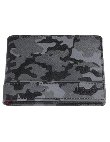 LEATHER TRIFOLD WALLET IN CAMOUFLAGE GRAY BY ZIPPO