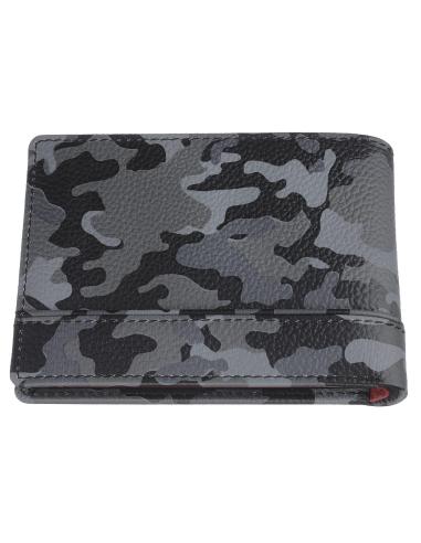 LEATHER TRIFOLD WALLET IN CAMOUFLAGE GRAY BY ZIPPO