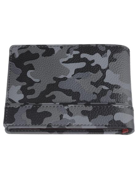 PORTEFEUILLE TRIFOLD EN CUIR GRIS CAMOUFLAGE PAR ZIPPO