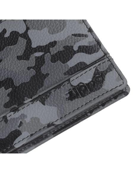 LEATHER TRIFOLD WALLET IN CAMOUFLAGE GRAY BY ZIPPO