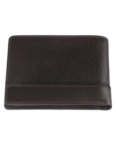 ZIPPO CUIR BRUN TRIFOLD HORIZONTAL PORTEFEUILLE