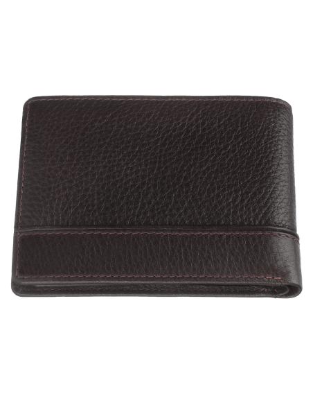 ZIPPO BROWN LEATHER TRIFOLD HORIZONTAL WALLET