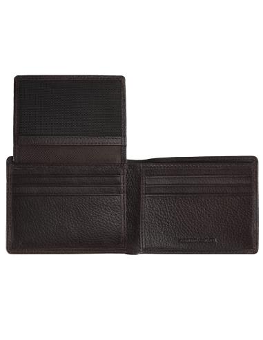 ZIPPO BROWN LEATHER TRIFOLD HORIZONTAL WALLET