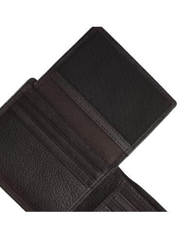 ZIPPO BROWN LEATHER TRIFOLD HORIZONTAL WALLET