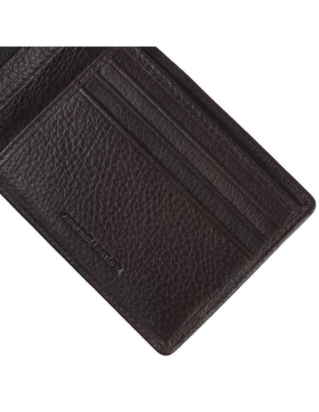 ZIPPO BROWN LEATHER TRIFOLD HORIZONTAL WALLET
