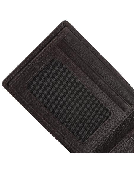 ZIPPO BROWN LEATHER TRIFOLD HORIZONTAL WALLET