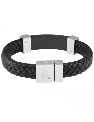 BRACELET WITH MAGNETIC CLOSURE AND LEATHER 22 CM ZIPPO