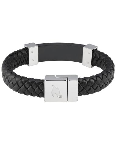 BRACELETE COM FECHO MAGNÉTICO E COURO DE 22 CM ZIPPO