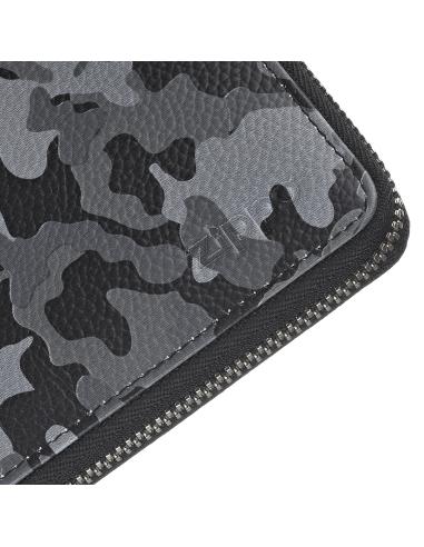 PORTEFEUILLE ZIPPÉ EN CUIR CAMOUFLAGE GRIS ZIPPO