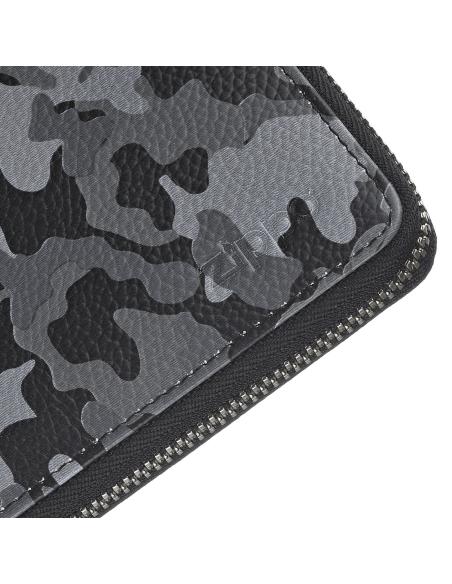 PORTEFEUILLE ZIPPÉ EN CUIR CAMOUFLAGE GRIS ZIPPO