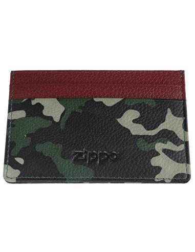 Porte-Cartes Ouvert Vert Camouflage Zippo