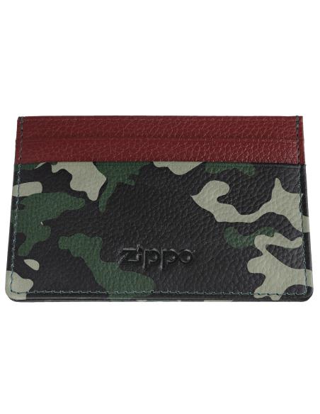 Porte-Cartes Ouvert Vert Camouflage Zippo