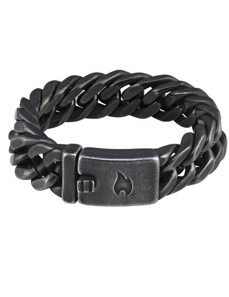 Comprar Pulsera Eslabón Medio Acero Envejecido 20 Cm Zippo a precio de oferta