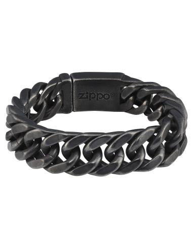 Comprar Pulsera Eslabón Medio Acero Envejecido 20 Cm Zippo a precio de oferta