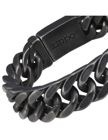 Comprar Pulsera Eslabón Medio Acero Envejecido 20 Cm Zippo a precio de oferta