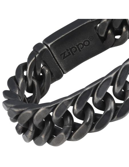 Bracelet En Acier Inoxydable Antique À Maillons Moyens 20 Cm Zippo