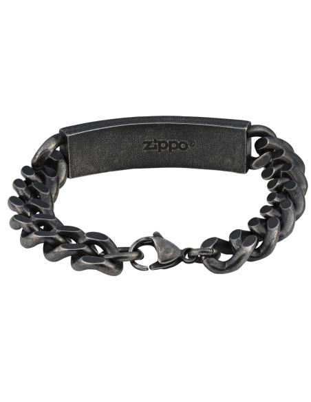 THICK LINK ANTIQUED SLAVE BRACELET 22 CM ZIPPO