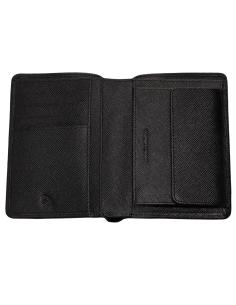 CARTEIRA VERTICAL DE COURO PRETO SAFFIANO ZIPPO 2