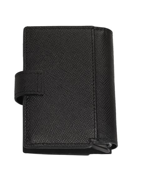 VERTICAL SAFFIANO LEATHER WALLET WITH STRAP ZIPPO