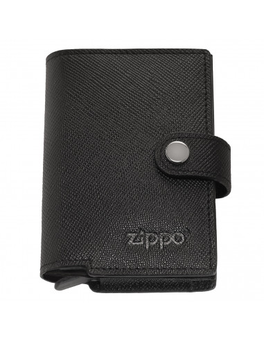 VERTICAL SAFFIANO LEATHER WALLET WITH STRAP ZIPPO