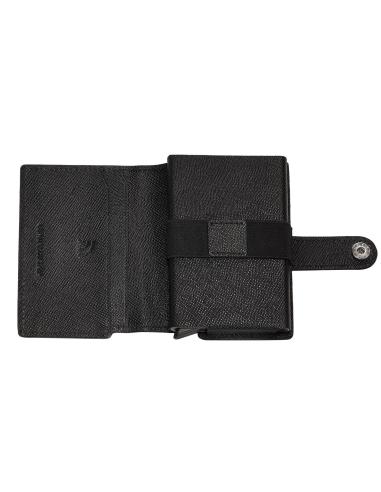CARTEIRA VERTICAL DE COURO DE SAFFIANO COM LAÇO DE CINTO ZIPPO