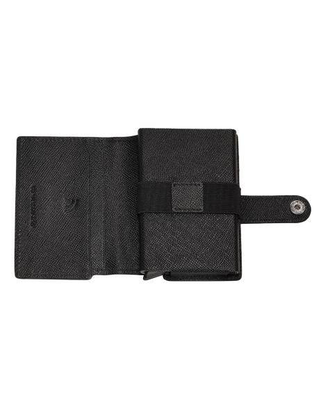 CARTEIRA VERTICAL DE COURO DE SAFFIANO COM LAÇO DE CINTO ZIPPO
