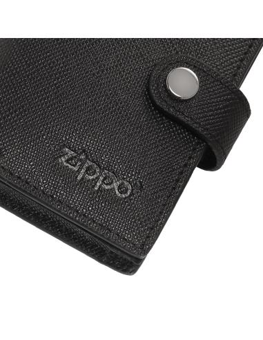 CARTEIRA VERTICAL DE COURO DE SAFFIANO COM LAÇO DE CINTO ZIPPO