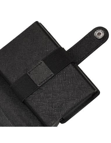 CARTEIRA VERTICAL DE COURO DE SAFFIANO COM LAÇO DE CINTO ZIPPO