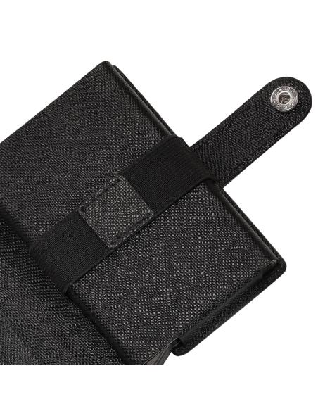 CARTEIRA VERTICAL DE COURO DE SAFFIANO COM LAÇO DE CINTO ZIPPO