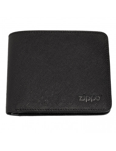 SAFFIANO LEATHER HORIZONTAL WALLET WITH ZIPPER BY ZIPPO