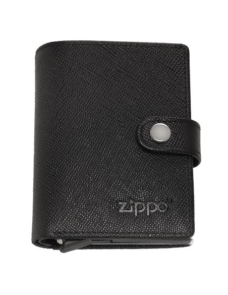 SAFFIANO LEATHER WALLET WITH AUTOMATIC CARD HOLDER BY ZIPPO