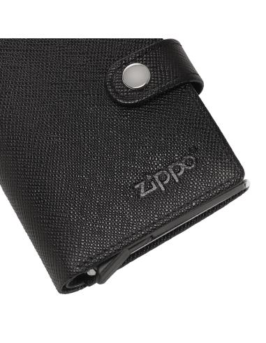 SAFFIANO LEATHER WALLET WITH AUTOMATIC CARD HOLDER BY ZIPPO