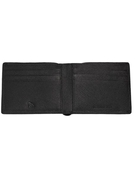 PORTA-CARTÕES DE COURO ZIPPO SAFFIANO COM BLOQUEIO RFID