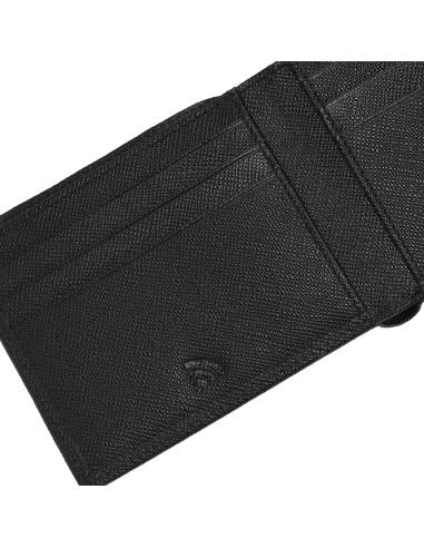PORTA-CARTÕES DE COURO ZIPPO SAFFIANO COM BLOQUEIO RFID