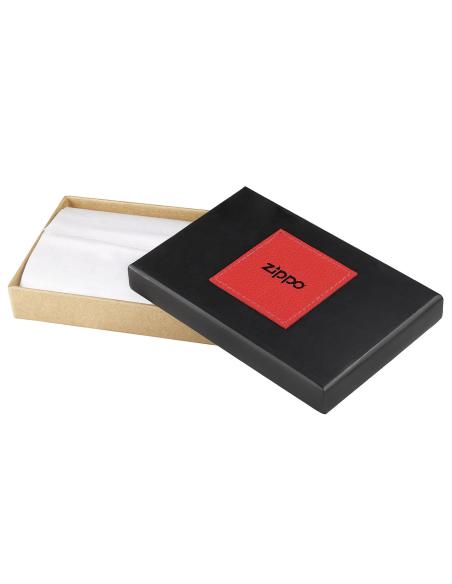 PORTA-CARTÕES DE COURO ZIPPO SAFFIANO COM BLOQUEIO RFID