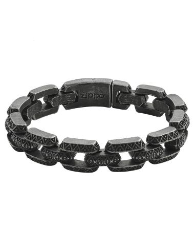 BRACELET IN ANTIQUED STEEL VIKING 20 CM BY ZIPPO