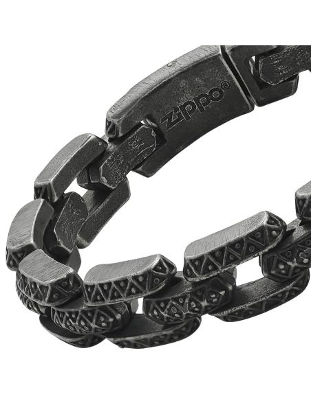 BRACELET IN ANTIQUED STEEL VIKING 20 CM BY ZIPPO