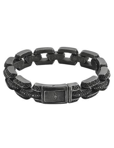 BRACELETE DE AÇO ENVELHECIDO VIKING 22 CM POR ZIPPO